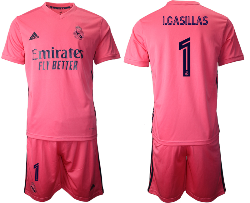 Men 2020-2021 club Real Madrid away #1 pink Soccer Jerseys